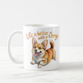 Caneca De Café Life Is Better With A Corgi Funny Coffee Mug Corgi