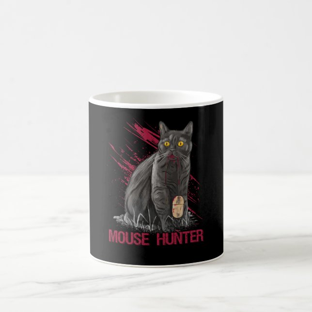 Caneca De Café Life is better with Cats Mouse Hunter (Centro)