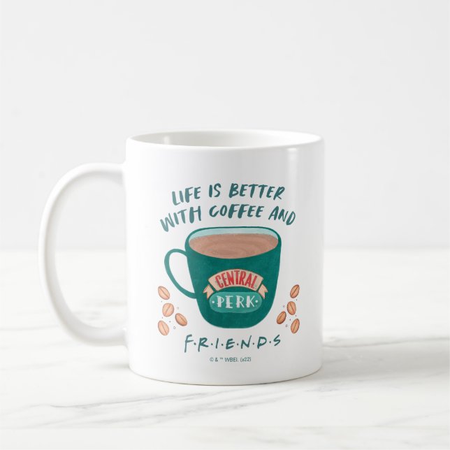 Caneca De Café Life is Better with Coffee and FRIENDS™ (Esquerda)