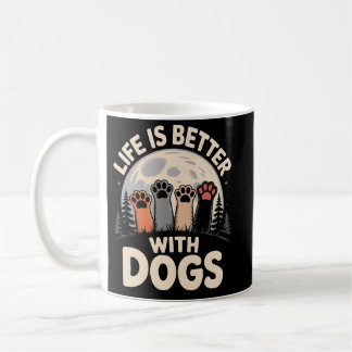 Caneca De Café Life Is Better With Dogs
