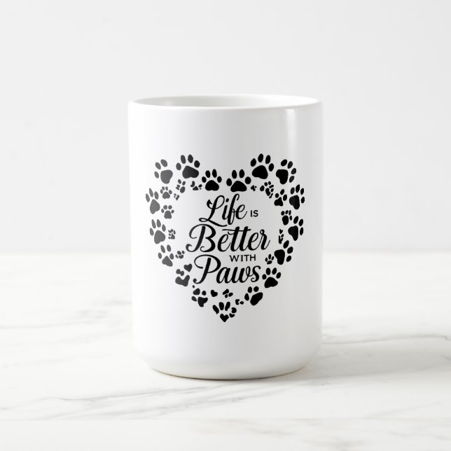 Caneca De Café Life Is Better with Paws Mug (Centro)