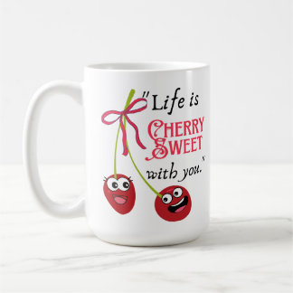 CANECA DE CAFÉ LIFE IS CHERRY SWEET WITH YOU