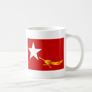 Caneca De Café Liga nacional para a democracia, bandeira de