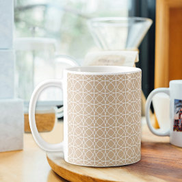 Caneca De Café Light Brown Circle Mug