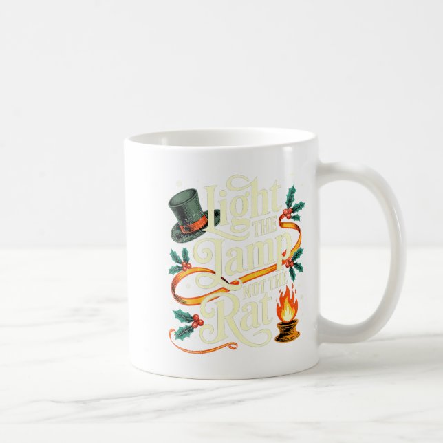 Caneca De Café Light The Lamp Not The Rat Funny Christmas Matchin (Direita)