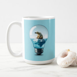 Caneca De Café Lightbulb Iceberg - Polar Bear in a Lightbulb
