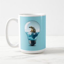 Caneca De Café Lightbulb Iceberg - Polar Bear in a Lightbulb