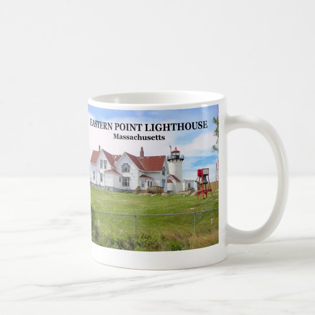 Caneca De Café Lighthouse de East Point, Massachusetts Mug (Direita)