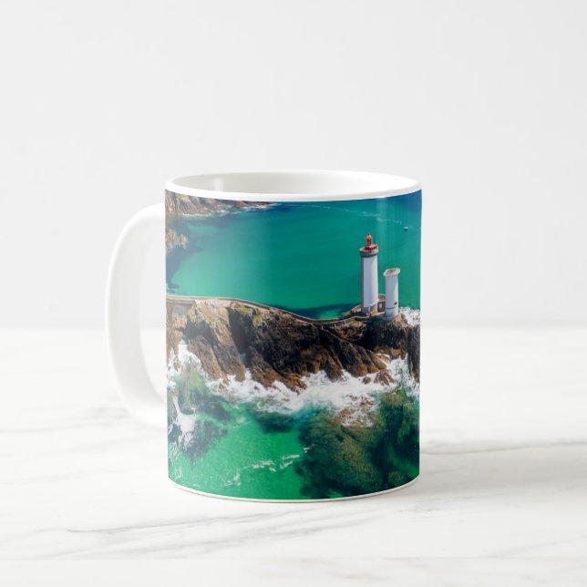 Caneca De Café Lighthouses | Finistère Brest Bretagne Lighthouse (Frente Esquerda)