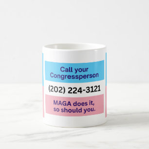 Caneca De Café Ligue para o Congresso MAGA faz Trans Ally