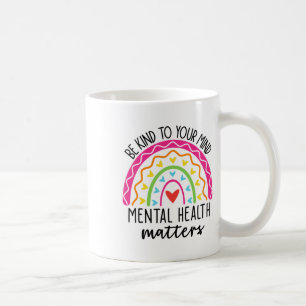 Caneca De Café Ligue Para Sua Mente Leopardo Rainbow Mental Healt