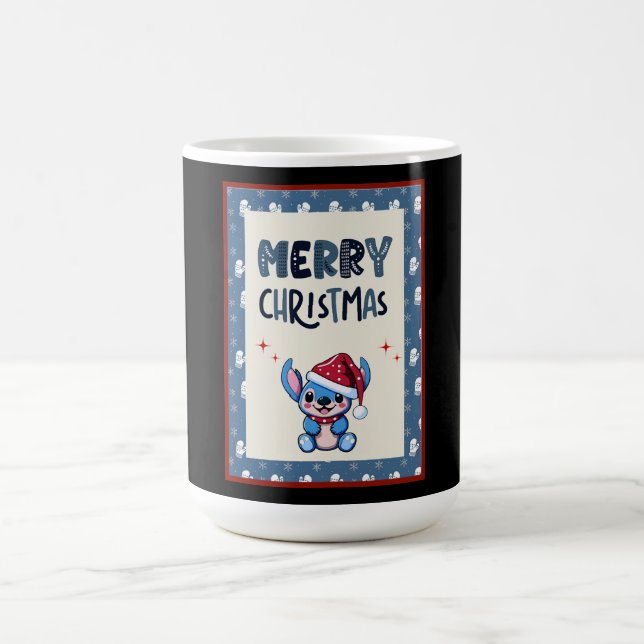 Caneca De Café Lil Blue Cutie Diz "Feliz Natal" (Centro)