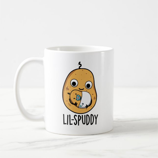 Caneca De Café Lil Spuddy Funny Potato Pun (Esquerda)