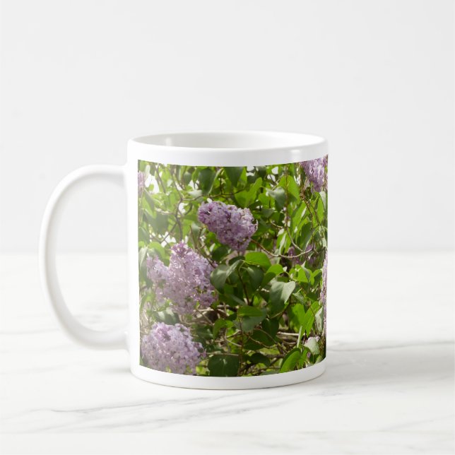 Caneca De Café Lilac Bush Lindas Flores de primavera Roxas (Esquerda)