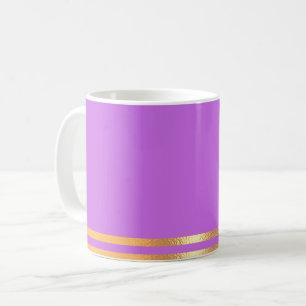 Caneca De Café Lilac e Dourada Mug de Café