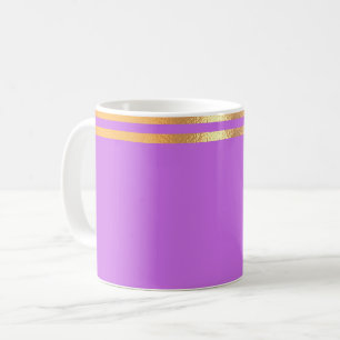 Caneca De Café Lilac e Dourada Mug de Café