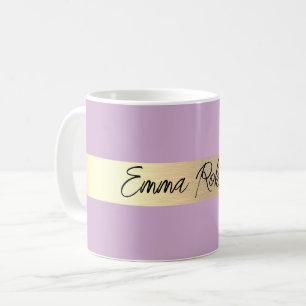 Caneca De Café Lilac Fizz Purple Gold Foil Rustic Faux