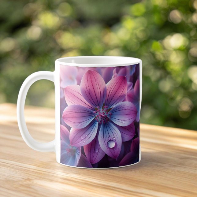 Caneca De Café Lilac rosa e Primavera púrpura (Criador carregado)