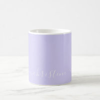 Lilás Lavanda & Branco Minimalista Nome Personaliz