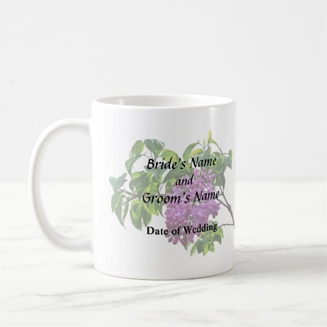 Caneca De Café Lilases Recém Aberto (Esquerda)