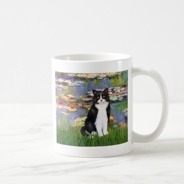 Caneca De Café Lilies 2 - Gato Preto e Branco (Direita)