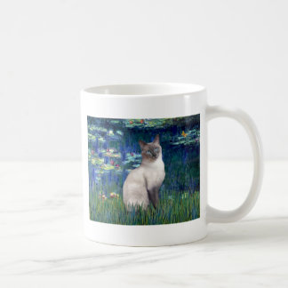 Caneca De Café Lilies 5 - Gato Siamês Ponto Azul
