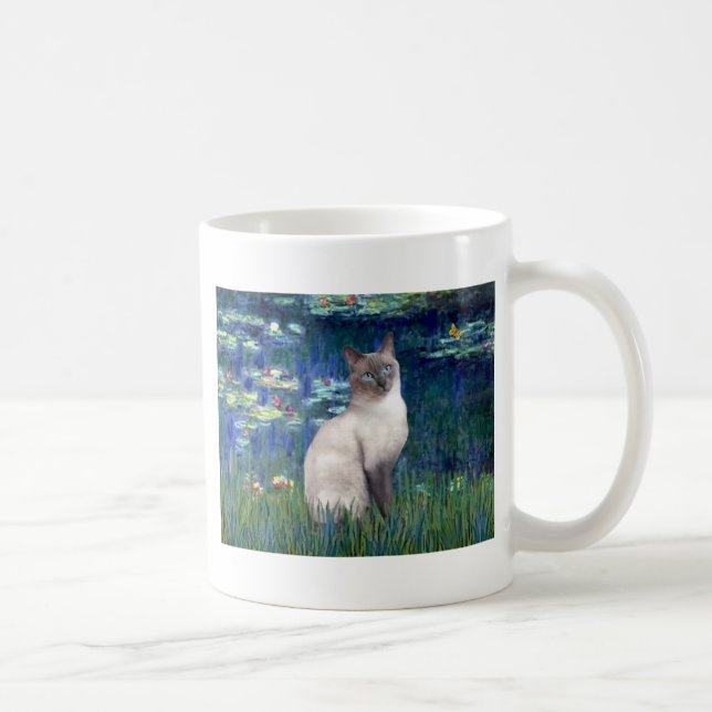 Caneca De Café Lilies 5 - Gato Siamês Ponto Azul (Direita)