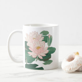 Caneca De Café Lily de Água Flor de Ohara Koson