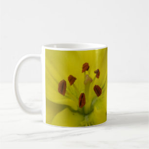 Caneca De Café Lily Floral Mug Amarela