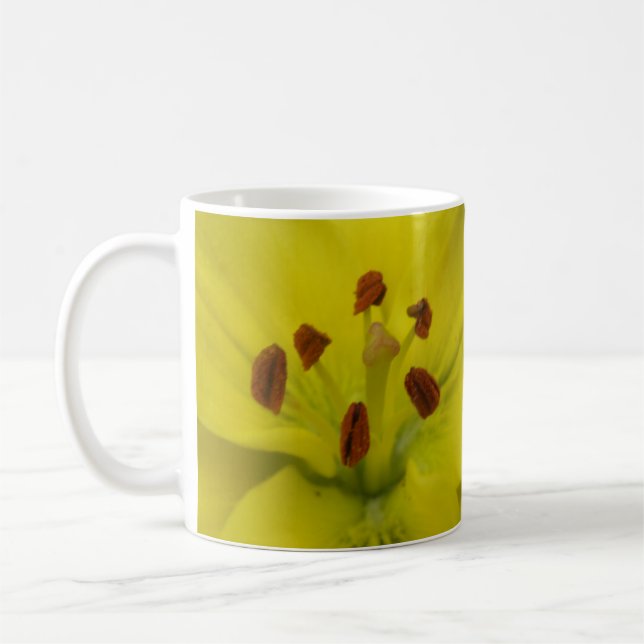 Caneca De Café Lily Floral Mug Amarela (Esquerda)