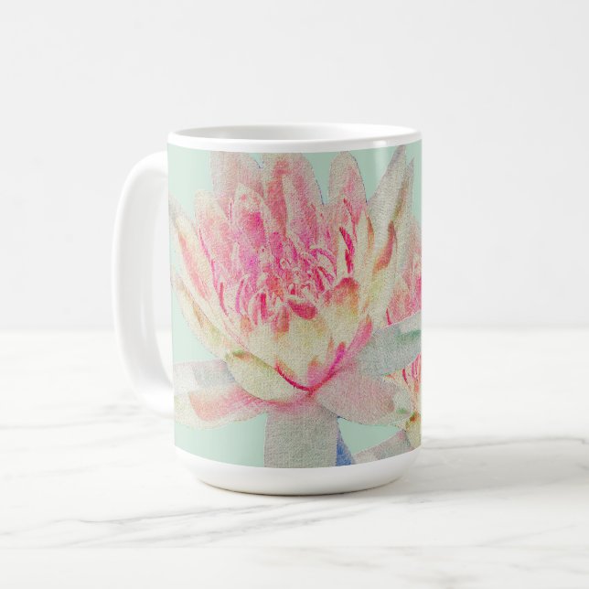 Caneca De Café Lily Mug De Água Rosa (Frente Esquerda)