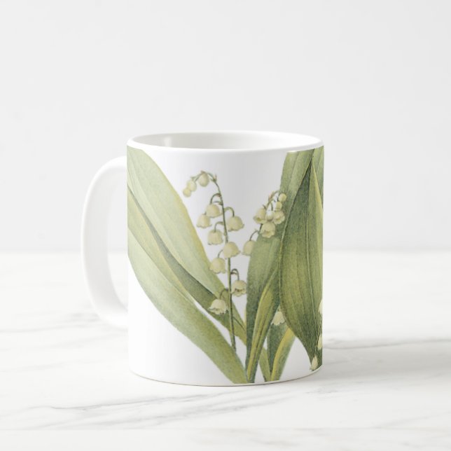 Caneca De Café Lily-of-the-valley (Convallaria majalis) apresenta (Frente Esquerda)