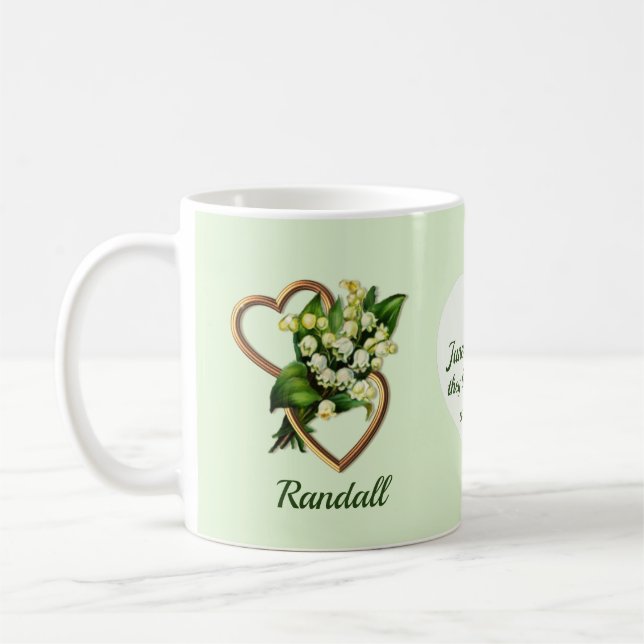 Caneca De Café Lily of the Valley Two Hearts, Felizmente Depois (Esquerda)