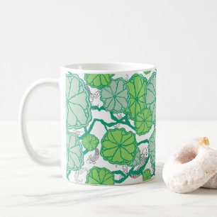 Caneca De Café Lily Pad Koi Pond Pattern