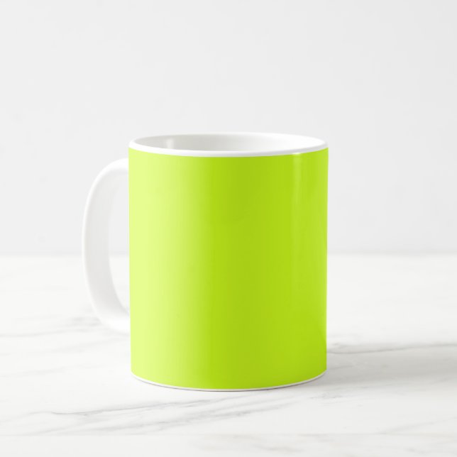 Caneca De Café Limão amarelo (cor sólida) (Frente Esquerda)