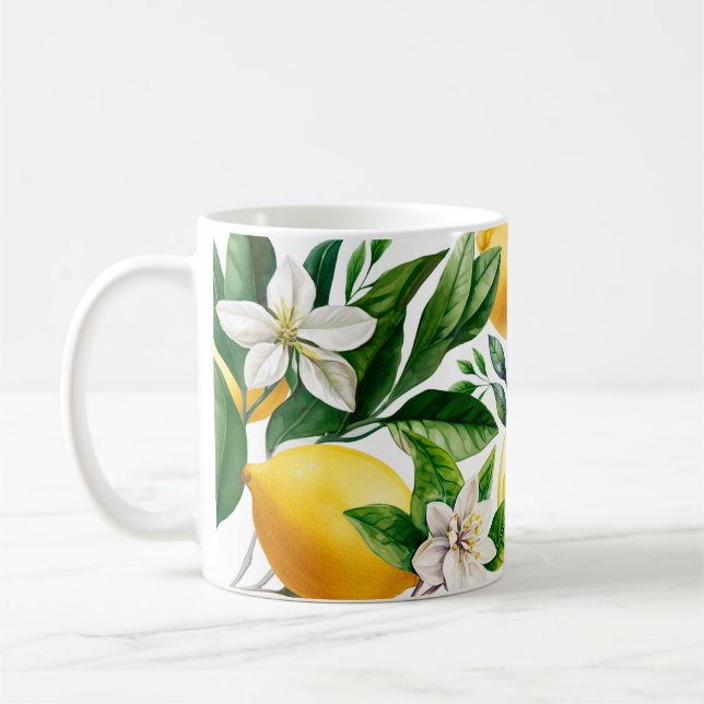 Caneca De Café Limão com flor (Esquerda)