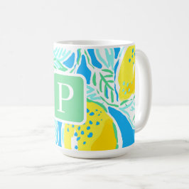 Caneca De Café Limão Monograma Pré-Papoeira