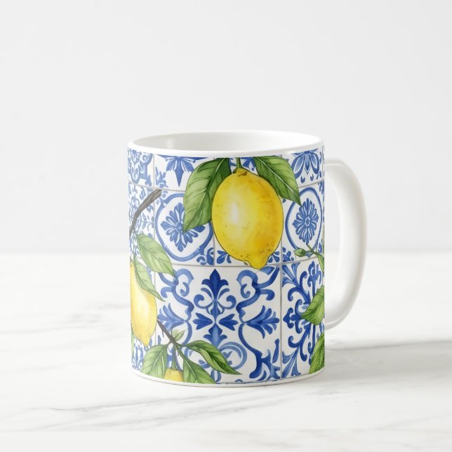 Caneca De Café Limão Siciliano (Frente Esquerda)