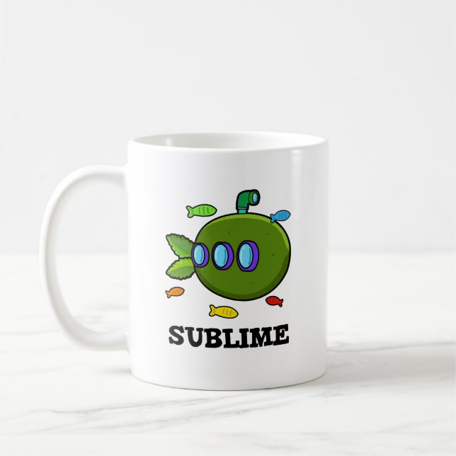 Caneca De Café Limão Submarino Engraçado Submarino Sublime (Esquerda)