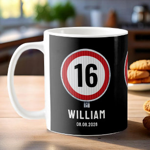Caneca De Café Limite de Velocidade de 16 Anos