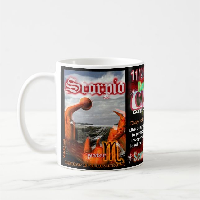 Caneca De Café Limite do Sagitário da Escorpião (Esquerda)