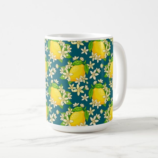 Caneca De Café limões amarelos (Frente Esquerda)