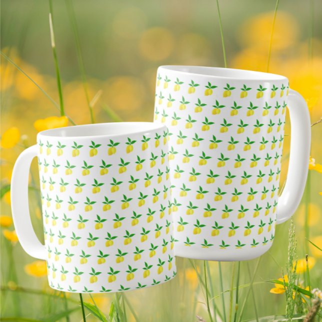Caneca De Café Limões Amarelos  (Ditsy little lemons are so cute!)