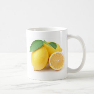 Caneca De Café Limões Amarelos e Brilhantes