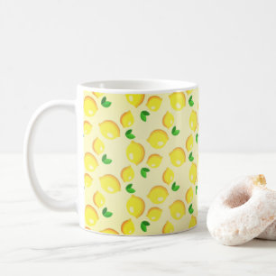 Caneca De Café Limões amarelos frescos