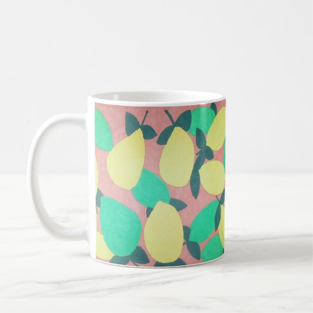 Caneca De Café Limões e Limões Citros, Padrão Fresco (Esquerda)