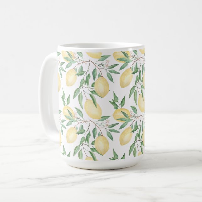 Caneca De Café Limões para frutas (Frente Esquerda)