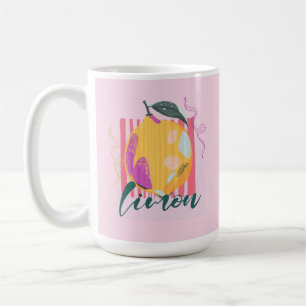 Caneca De Café Limon Italiano Rosa Limão