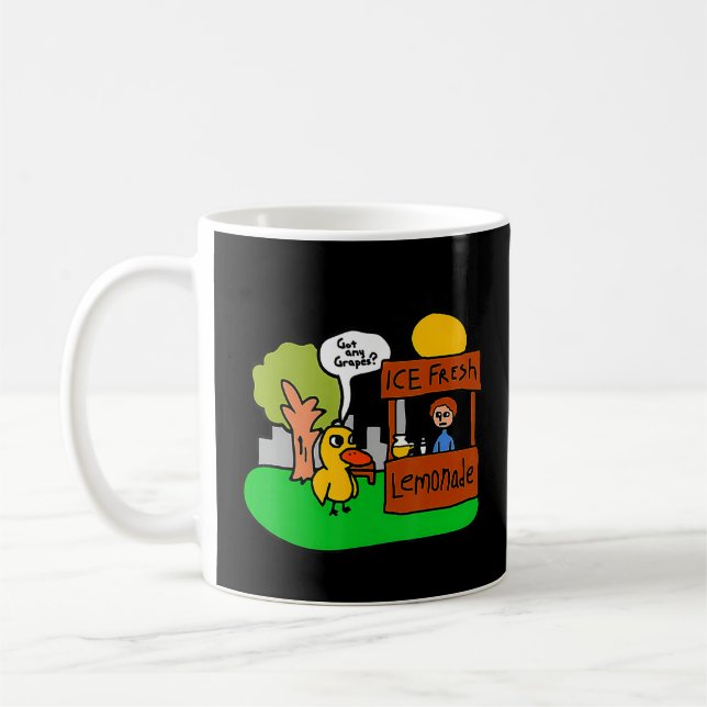 Caneca De Café Limonada Fresca De Gelo Tem Qualquer Pato De Uva (Esquerda)