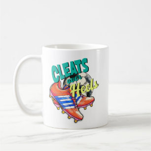 Caneca De Café Limpa Sobre Salto, Meninas Futebol